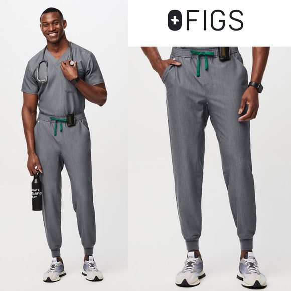 Figs Tansen™ Jogger Scrub Pants Men’s Gray Green Drawstring Size S MXXSW2004 - Picture 16 of 16